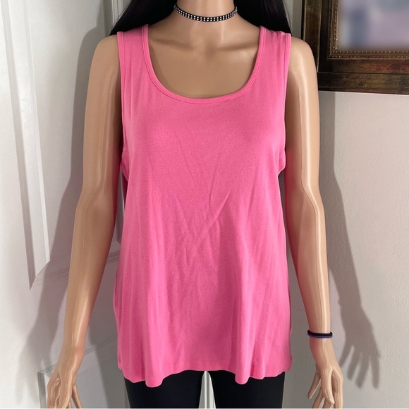 Jones New York Plain Pink Tank Top - Picture 1 of 4